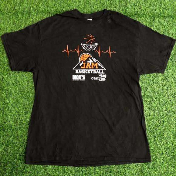 Men’s Black ‘Jam Basketball’ Graphic Tee - Picture 1 of 4